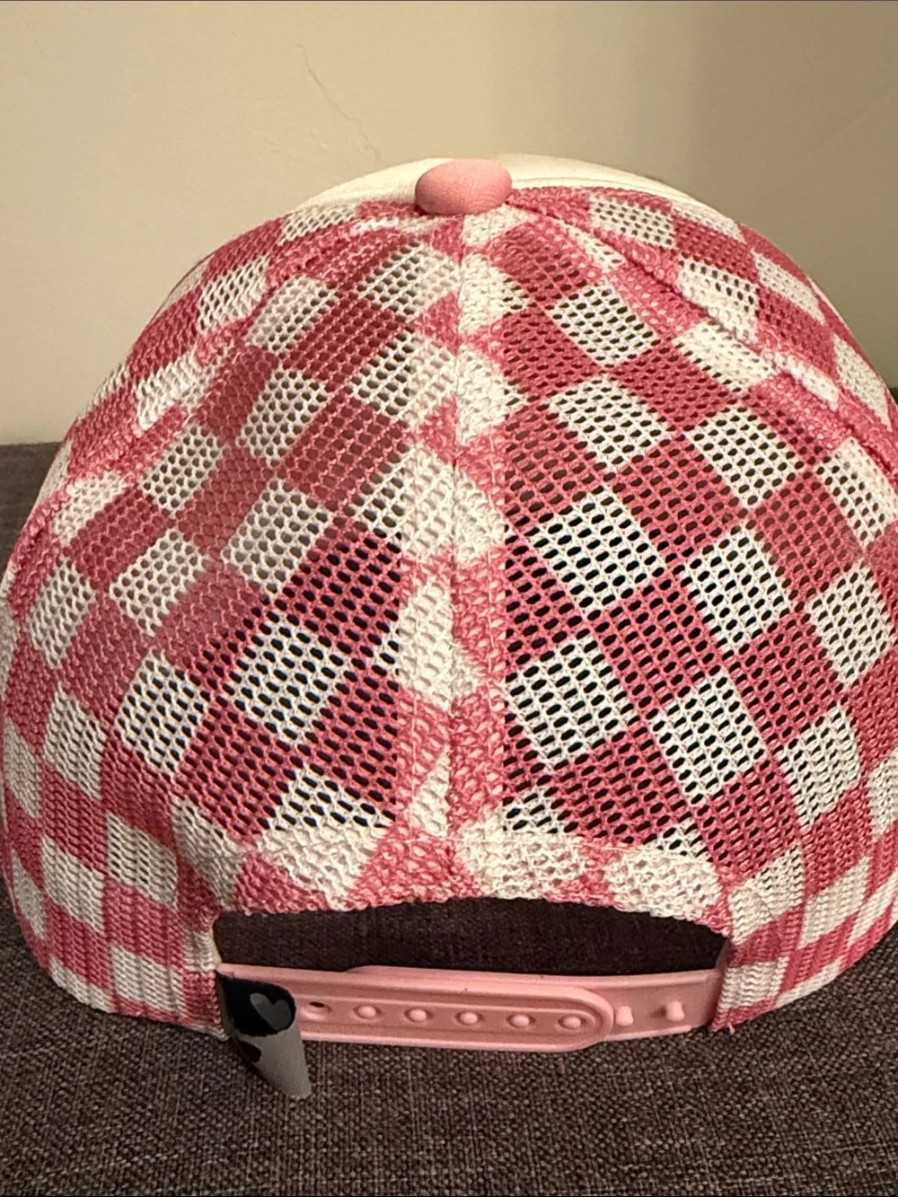 HOWDY Embellished Pink & White Trucker Cap with Turquoise Accents